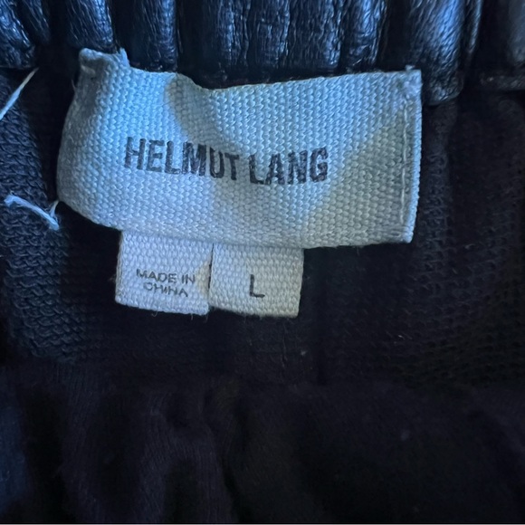 Helmut Lang leather panel cuffed shorts size L excellent condition - Picture 8 of 9